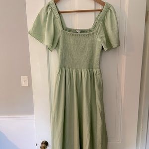 Madewell Lucie smocked midi dress
